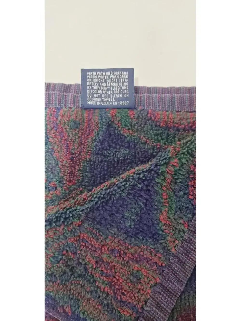 Vintage Ralph Lauren Paisley Medallion 1 Hand Towel Jewel Tones